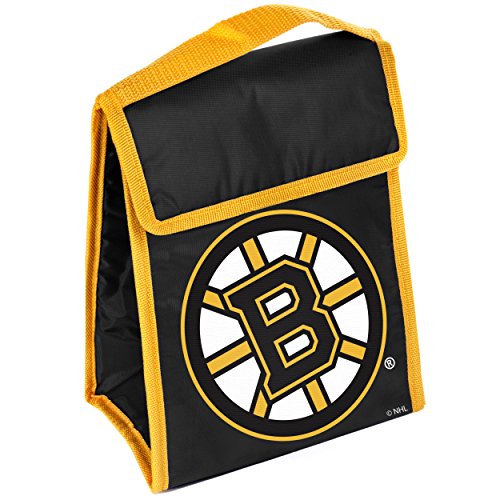NHL Boston Bruins Big Logo Velcro Lunch Bag, Black