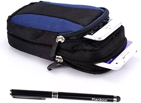 NYZ Universal Outdoor Sports Climbing Cycling Hiking Camping Travel Running Walking Bag for 4.7 Inch Iphone 6 5.5 Inch Iphone 6 Plus , Samsung Note 4 Note3,sony Xperia Z2 Z3 , Lg G3 G2,htc One + 2 in 1 Stylus (dark blue/Black)