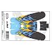 Graphics Kit: Hyper Flames Carbon Blue: Exergen UPG3452 Image