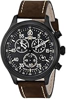 Timex Expedition Men's Quartz Watch with Brown Dial Chronograph Display and Brown Leather Strap - T49905