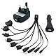 10 in 1 USB Multi Charger Cable + USB CAR Adapter + USB Home Plug 5V output for iPod/iPhone 3Gs 4 4S /NDSi/PSP/For most Mobile Brand like Nokia Samsung LG Sony Ericsson HTC or more (For Power Charging only Not for Data Transfer)