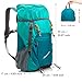 MANSOV Water Resistant Foldable Hiking Backpack Packable Daypack Lightweight Travel Bag (Light Blue, 38L)