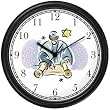 Man Reading Torah Judaica Jewish Theme Wall Clock by WatchBuddy Timepieces (White Frame)