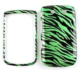 Blackberry Torch 9800 Transparent Design, Green Zebra Print Hard Case/Cover ....