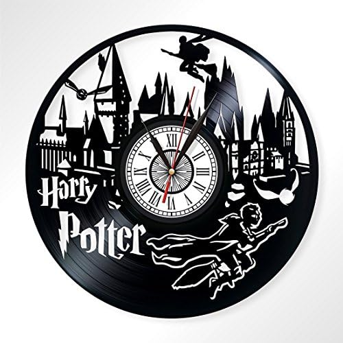 Harry Potter vinyl record wall clock, art home decor, decorate your home with modern art, best gift handmade, perfect gift for fans, 007