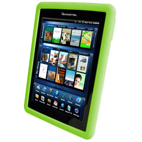 Pandigital Silicone Skin for Model R70G100 (White) 1 GB 7-Inch eReader - Green(COVSSI7GR7)