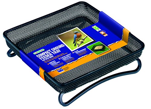 Gardman ba01305 compact ground bird feeder tray, black,…