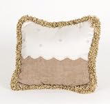 Glenna Jean Ashley Pillow - Brown Velvet w/ Dot Overlay