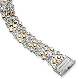 18 Kt Two Toned Gold Diamond Bracelet