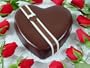 Ottomanelli's Chocolate Heart Shaped Ribbon Cake
