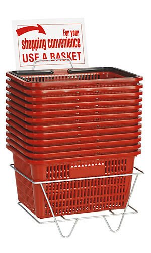 SHOPPING BASKET SET RED