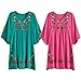 Ashir Aley V Neck Mexican Embroidered Peasant Womens Dressy Tops Blouses