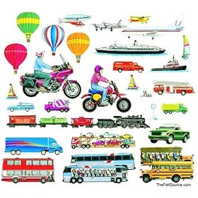 Trucks, Trains & Planes Pre-Cut Feltboard Set
