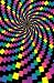 Electric Rainbow (Spiral) Flocked Blacklight Poster Print - 24