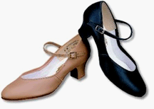 Women's Black Leather Tap Queen Dance Shoes