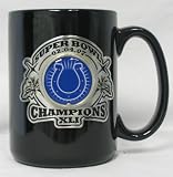 2007 Indianapolis Colts Super Bowl Black Ceramic Coffee Mug