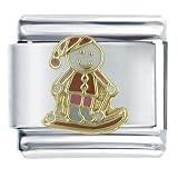 51WW7MXE1JL. SL160  Snowman Christmas Skiing Italian Charms Bracelet Link