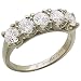 Platinum Five Stone Diamond Anniversary Band