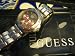 Guess Men's STEEL chronograph watch olive and orange