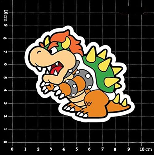 Super Mario Bros. Bowser Logo Classic Original Decal Cartoon Stickers