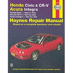 Honda Civic and CR-V Acura Integra Automotive Repair Manual: 1996-2000 (Haynes Automotive Repair Manuals)