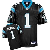 Cam Newton #1 Black Carolina Panthers Reebok NFL Premier All Stitched Replica Jersey - X-LARGE