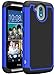 HTC Desire 526 Case, LK [Shock Absorption] Drop Protection Hybrid Dual Layer Armor Defender Protective Case Cover for HTC Desire 526 (Blue)