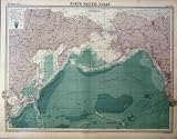 NORTH PACIFIC OCEAN 1920 BLACK STREAM MAP