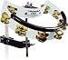 Rhythm Tech DST 21 Drum Set Tambourine-White-Brass Jingles