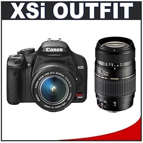 Canon Digital Rebel XSi 12.2MP Digital SLR Camera (Black) + Canon 18-55mm IS Lens +... by