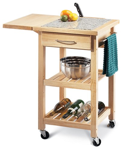Kitchen Cart with Granite Insert