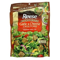 Reese Whole Grain Croutons, Cheese Garlic, 5-Ounce Packages (Pack of 12)