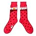 Ashi Dashi Mouth Socks (Unisex ML),Red,Medium/Large