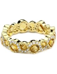Katie Decker "Stackable" 18k Citrine and Diamond Band