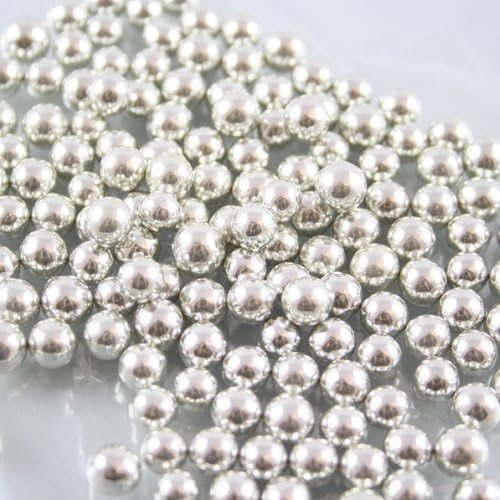 Makebake Edible Sugar Pearls - 2mm Silver x 1kg