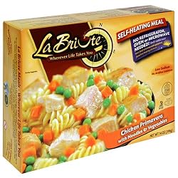 La Briute Self Heating Meal, Chicken Primavera with Noodles, 14-Ounce Meal (Pack of 6)