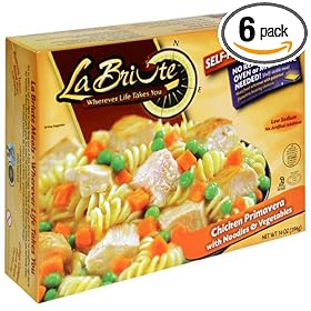 La Briute Self Heating Meal, Chicken Primavera with Noodles, 14-Ounce Meal (Pack of 6)