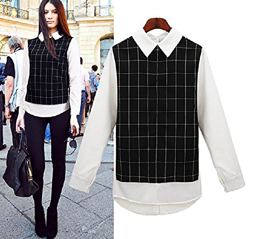 ブラウス シャツ チェック 格子 ベスト 長袖 シャツブラウス チュニック コート アウター ワイルド エレガンス キュート カジュアル パーティ ２次会 レディース 秋物 冬物 可愛いスカーフ付き R247