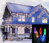 Review Vickerman  / Set of 70 Multi Color LED M5 Icicle Christmas Lights - Green Wire