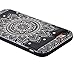 LONTECT haed iPhone 7 Case- Art Floral Slim Cover Hard Shell- Soft TPU- Dual Layer Shockproof- Black/White