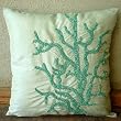 I Love Corals - Decorative Pillow Covers - Silk Pillow Cover with Shaded Beads