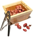 Pinzon Two-Tone Bamboo Bowl with Nut Cracker