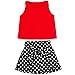 Mosunx 2016 Spring Summer Girls Cute Vest + Skirts Two Pieces Set Clothes Children Skirt Suit (4-5 Years, Red)