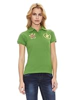 Polo Club Polo Manga Corta Custom Fit Escudo Real (Verde)