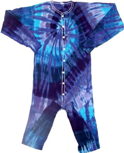 Tie Dyed Shop Twilight Spiral Tie Dye Union Suit