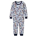 Toddler Boys' Gerber 2pc Thermal Sleepwear Set - Construction Blue