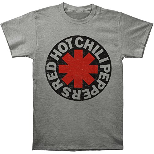 Red Hot Chili Peppers Men's Asterisk Circle T-shirt X-Large Grey