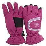 Produkt-Bild: Extra warm gepolsterte Skihandschuhe f&uuml;r Kinder mit griffiger Handfl&auml;che (3M 40g Thinsulate Thermof&uuml;tterung) (9-12 Jahre) (pink)