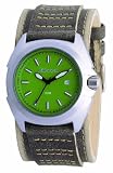 Kahuna Mens Watch KUC-0023G with Green Dial and Brown Leather Strap