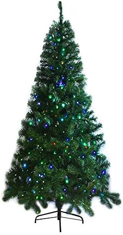 7ft Holiday Pre-Lit slim LED Green artificial Christmas Tree